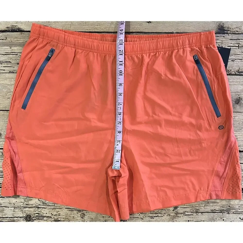 Etonic Men's Active Training Shorts w/ Pockets Stretch Size XL Orange